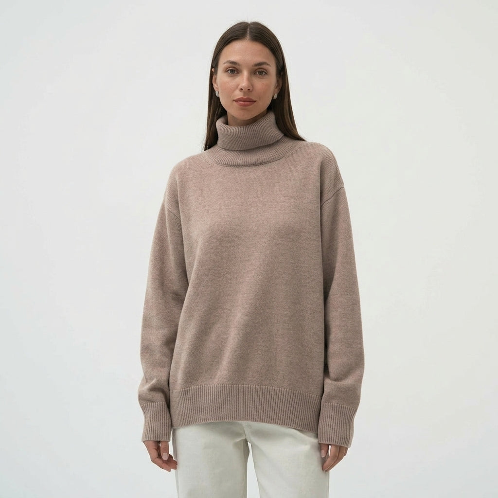 EVO | Damski dzianinowy golf o oversize’owym kroju