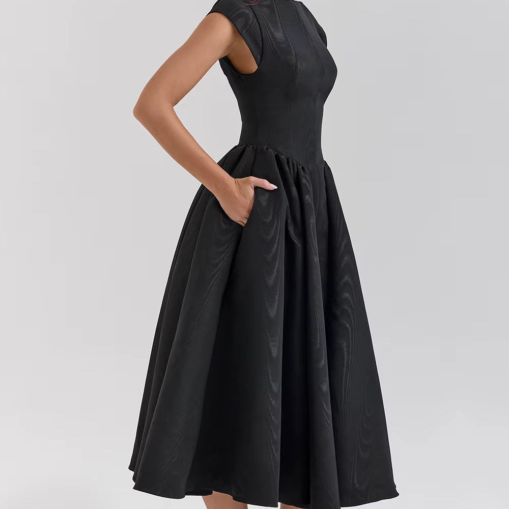 Luna Fashion House | Structured Cap Sleeve Midi Dress – Classic Occasion Dress