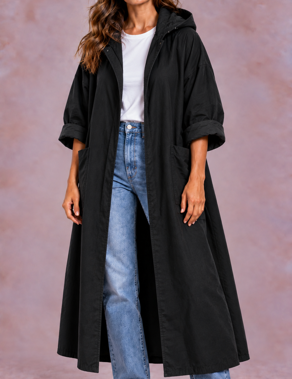 EVO | Damski oversize’owy trencz wodoodporny