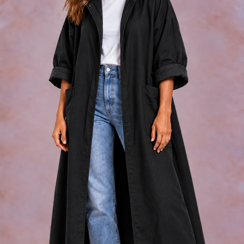 EVO | Damski oversize’owy trencz wodoodporny