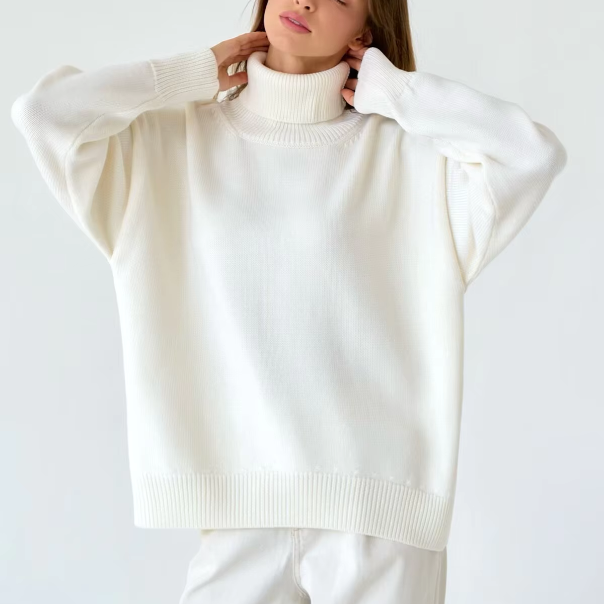 Women's Turtleneck Jumper Oversized