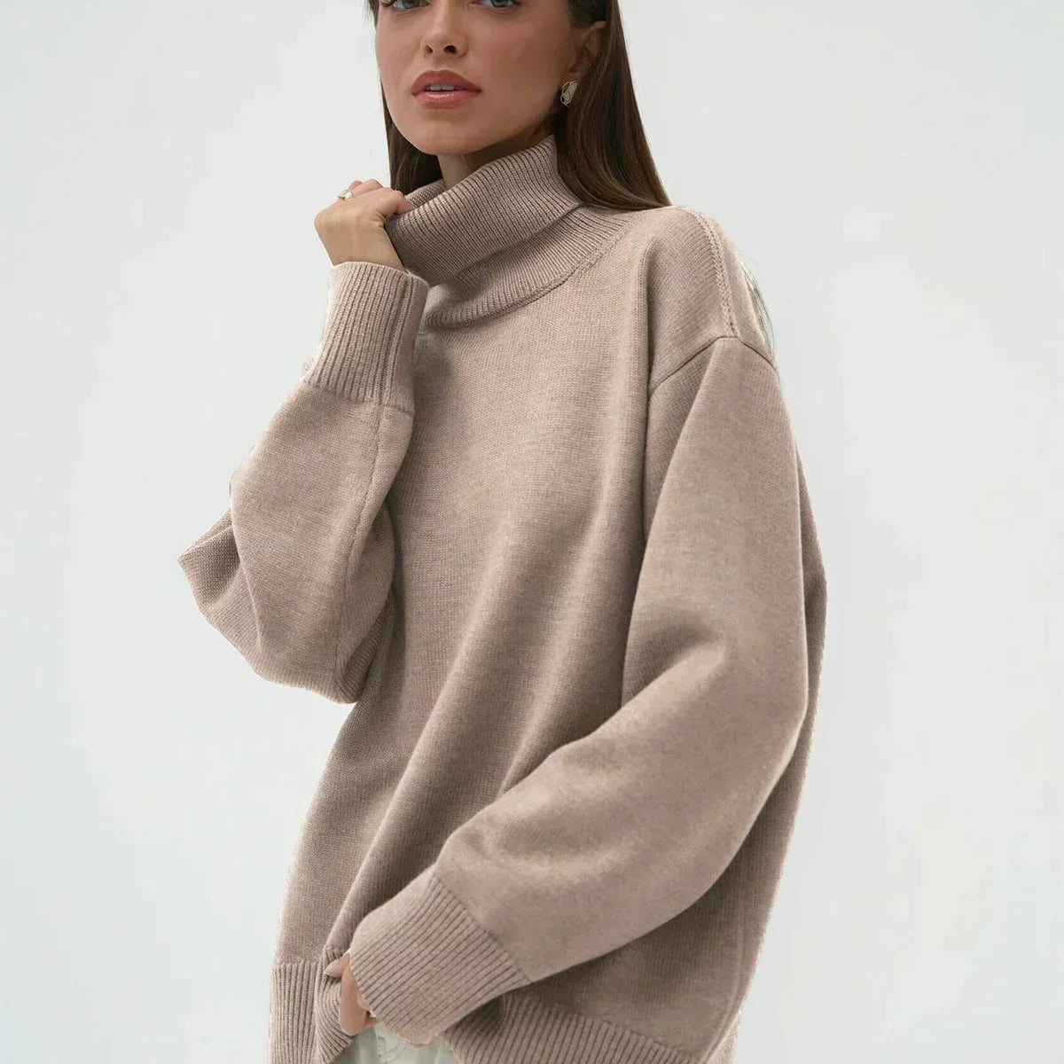 Women's Turtleneck Jumper Oversized