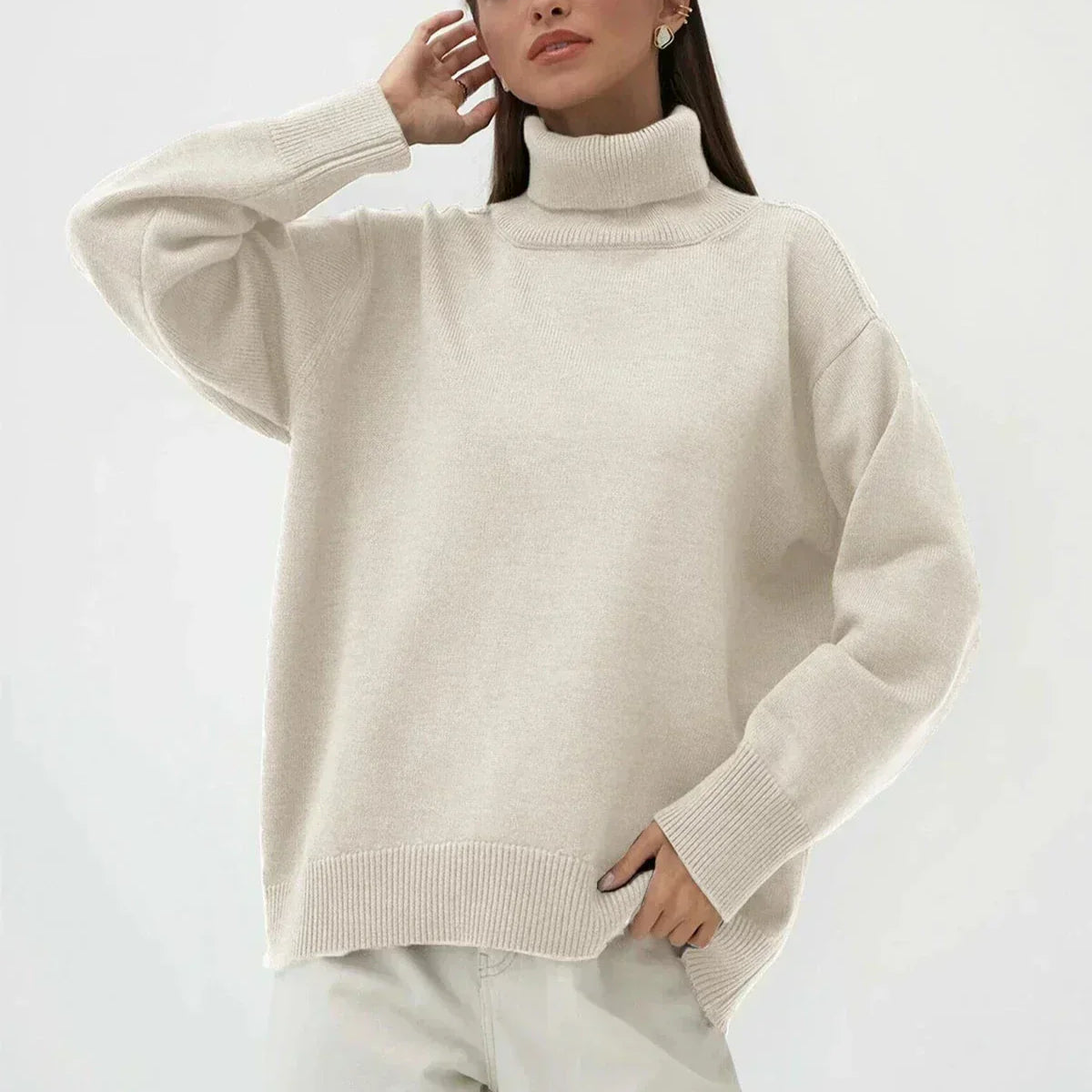 Women's Turtleneck Jumper Oversized